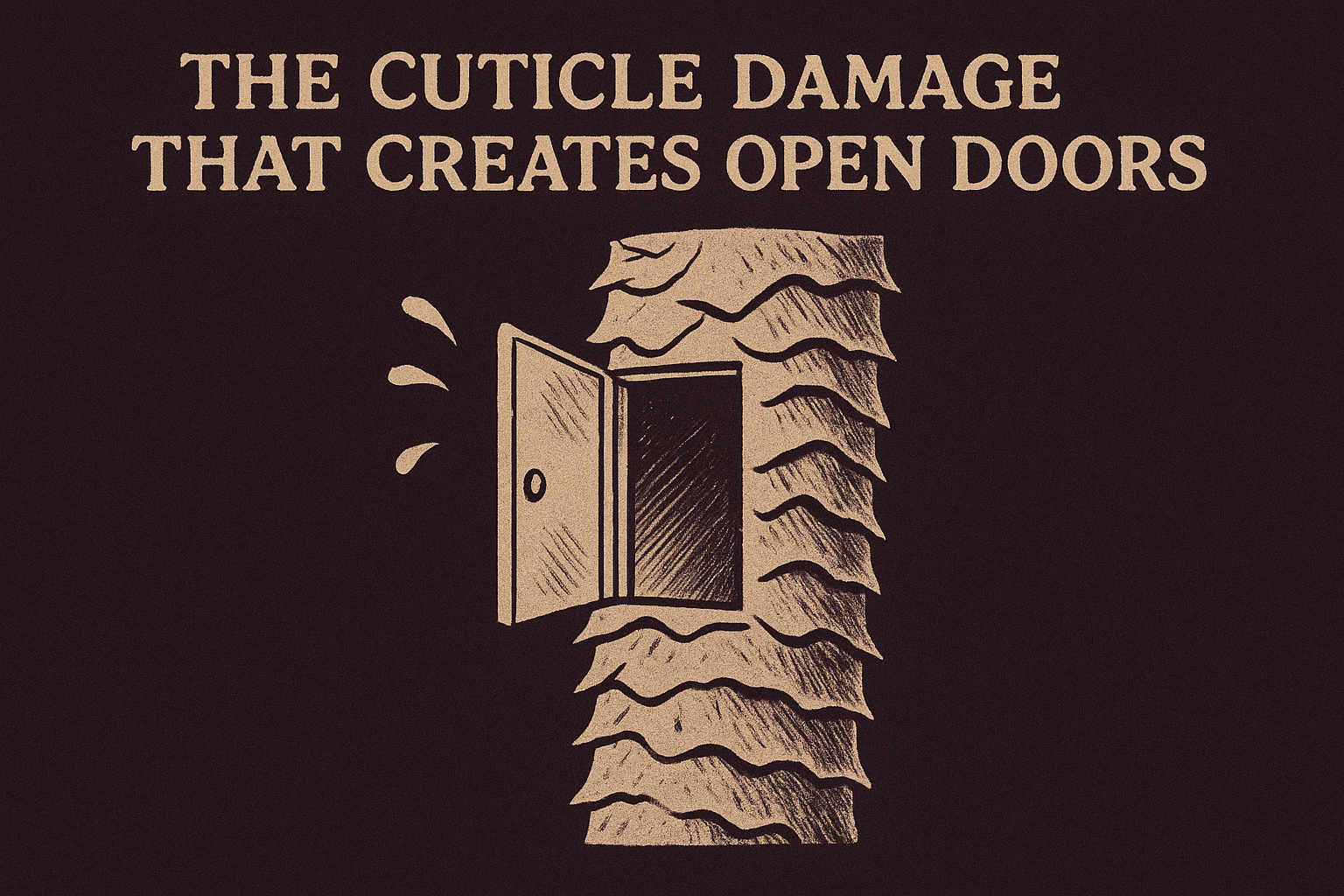 The cuticle damage that creates open doors