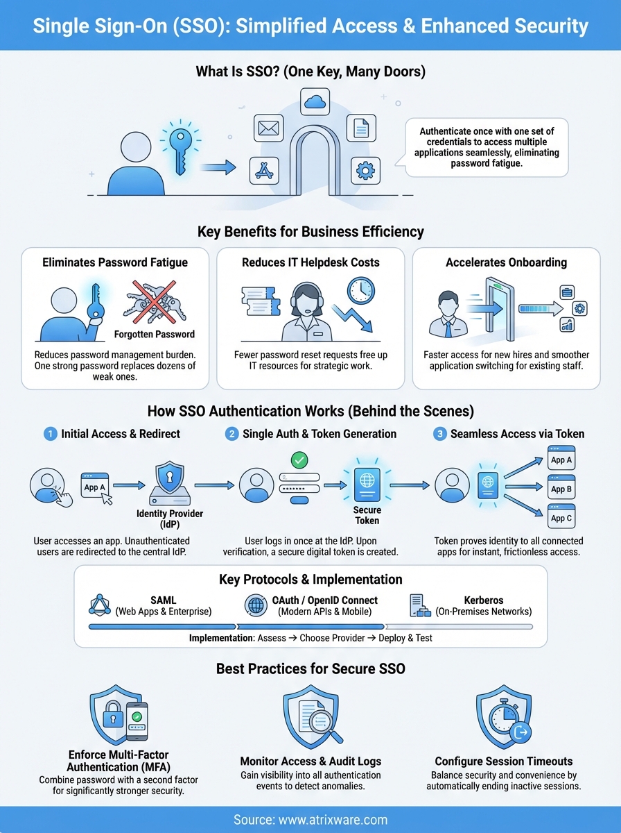 what is single sign on infographic