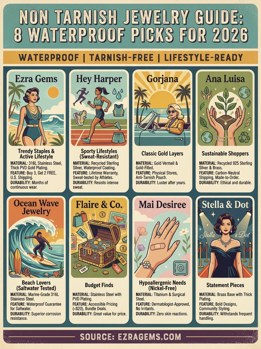 non tarnish jewelry infographic