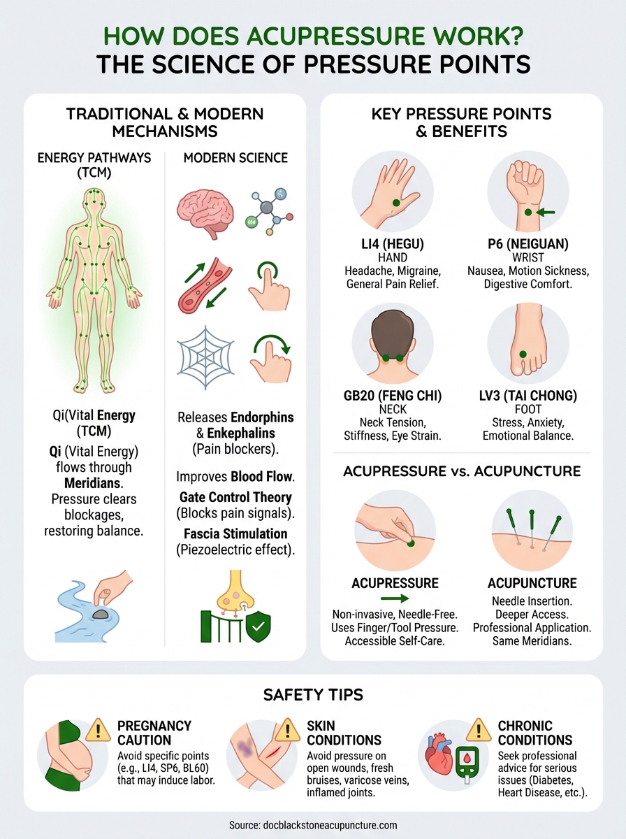 how does acupressure work infographic