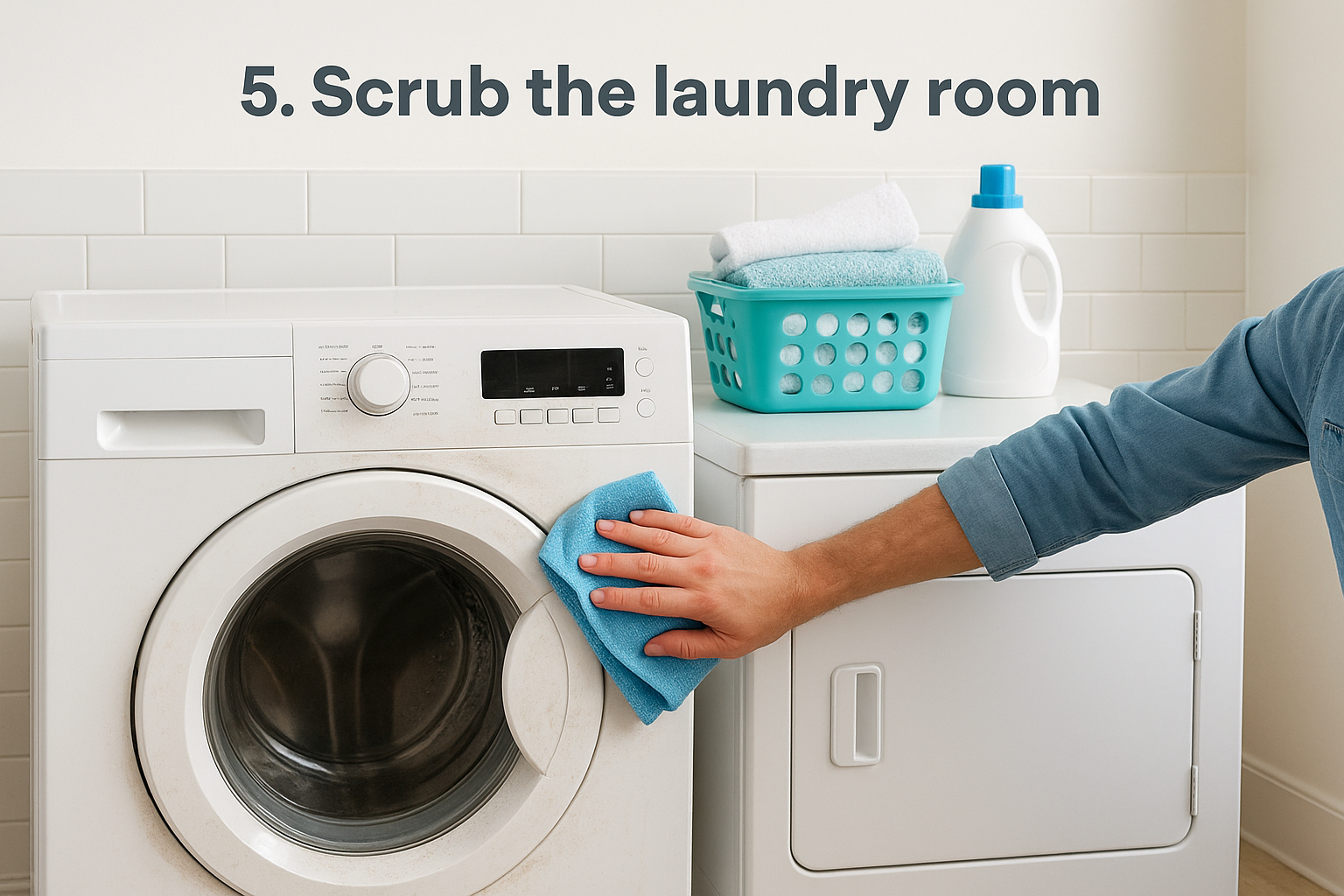 5. Scrub the laundry room