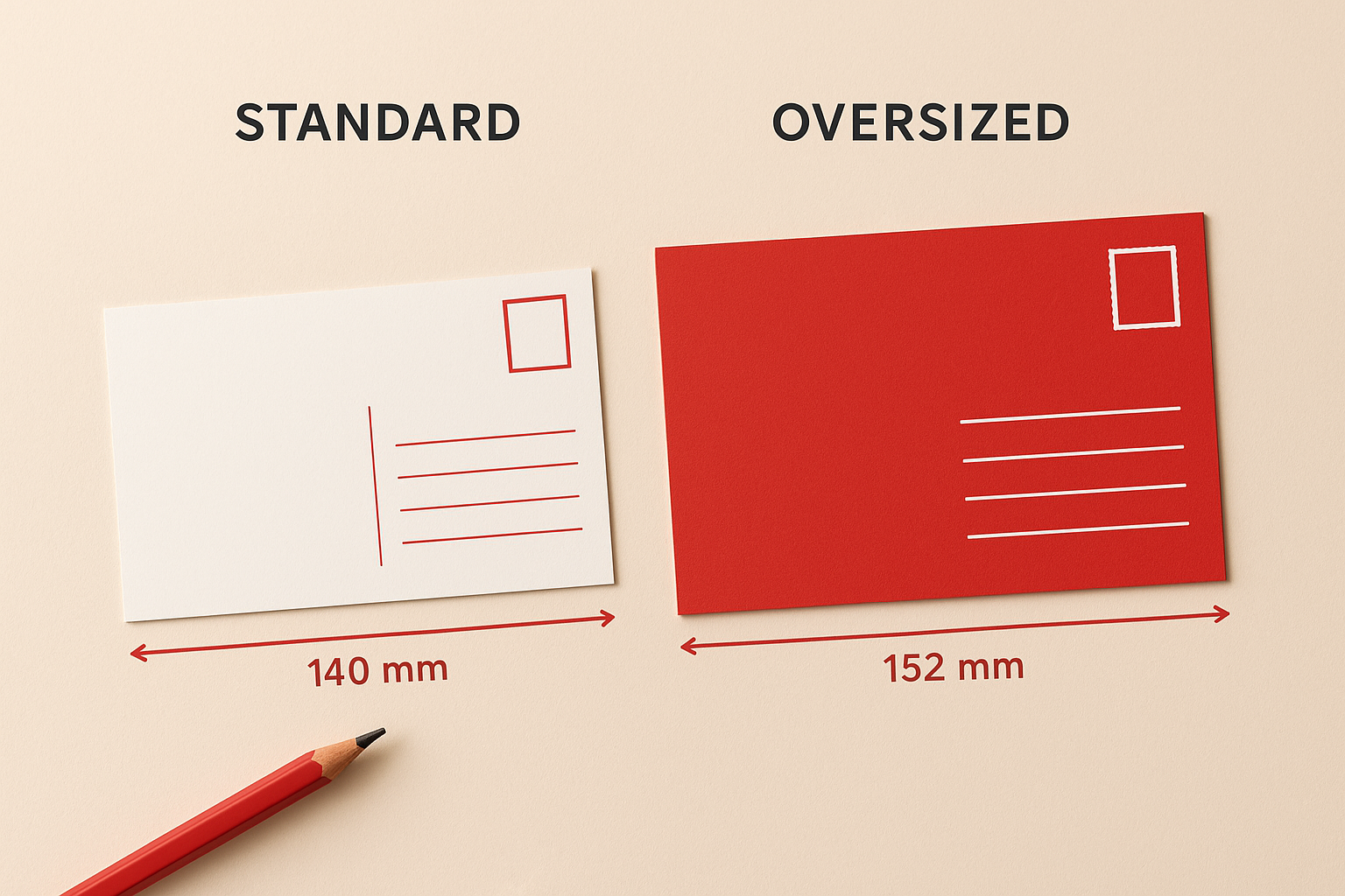 Standard vs oversized specifications