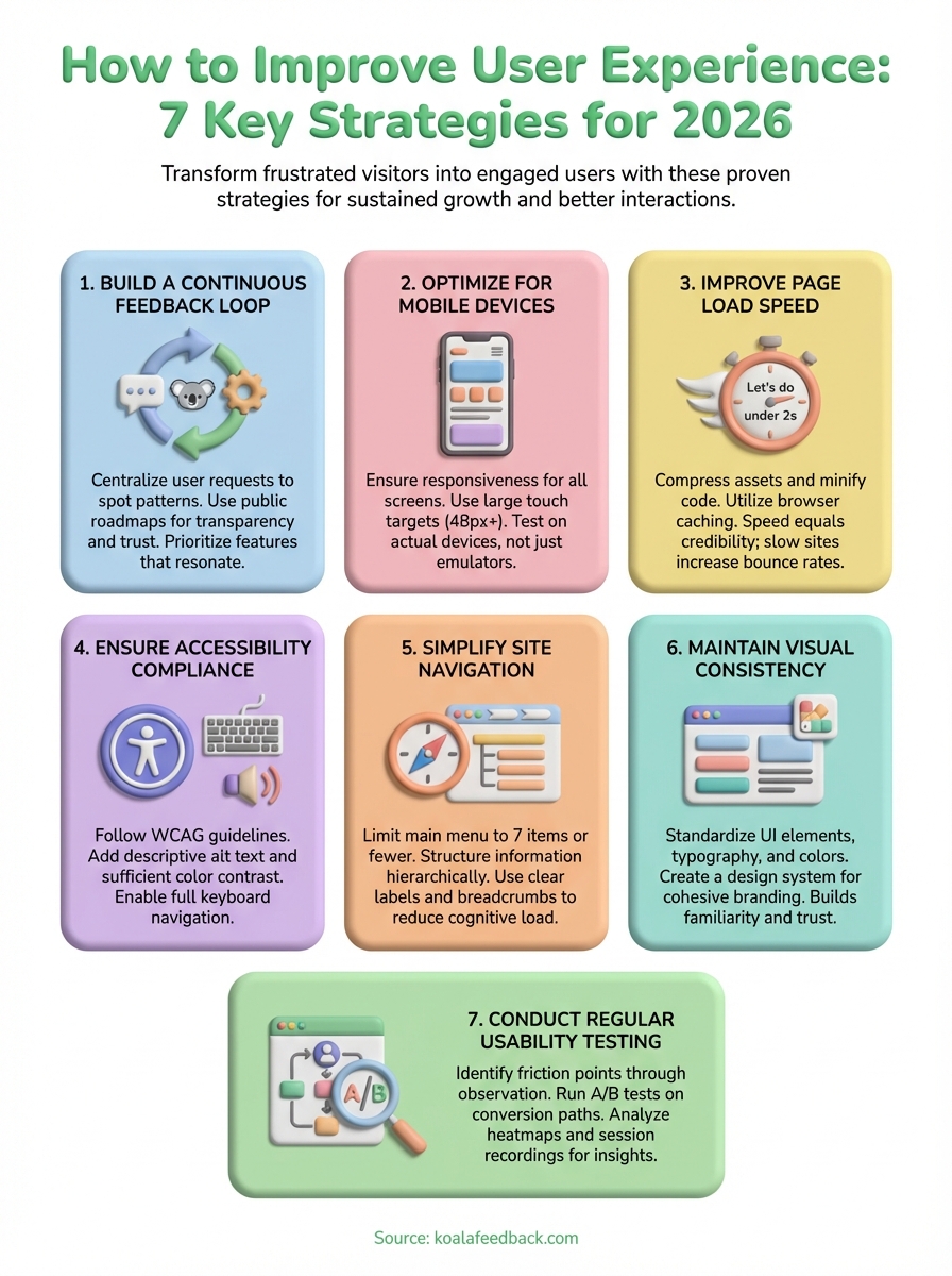 how to improve user experience infographic
