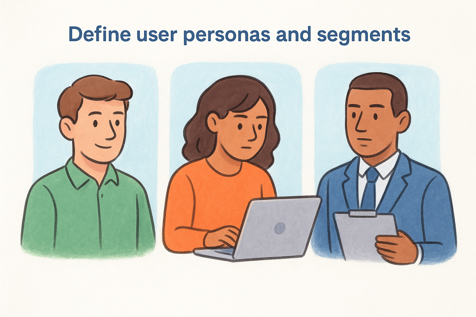 Define user personas and segments