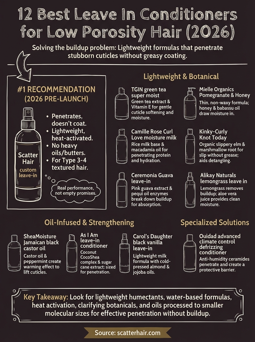 leave in conditioner for low porosity hair infographic