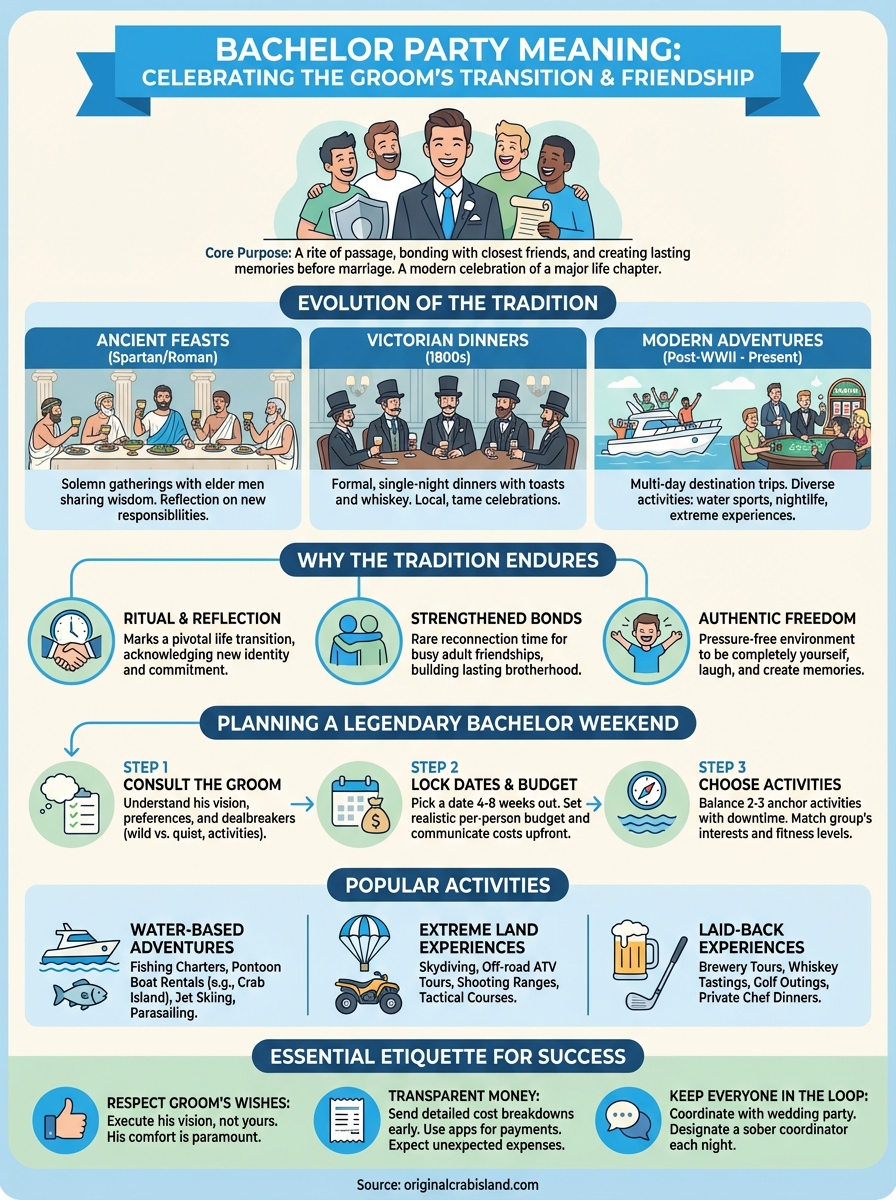 bachelor party meaning infographic
