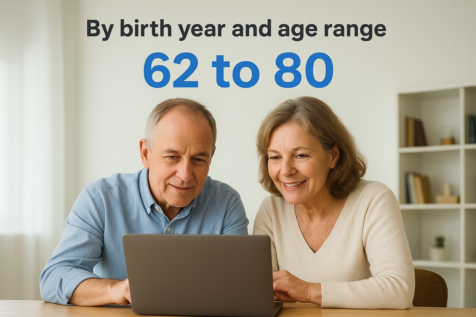By birth year and age range