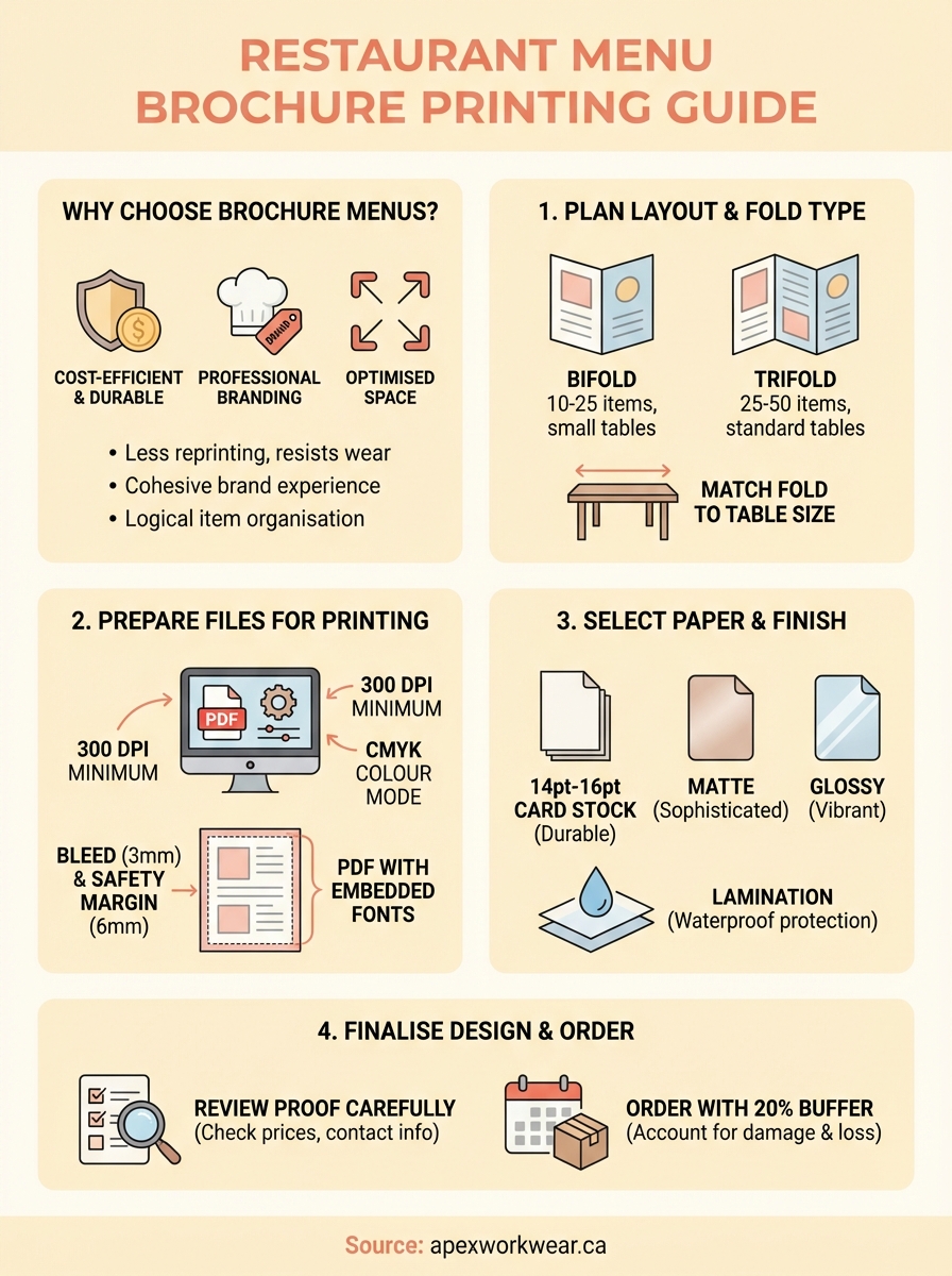 restaurant menu brochure printing infographic