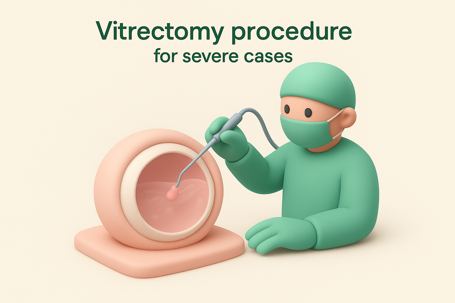 Vitrectomy procedure for severe cases