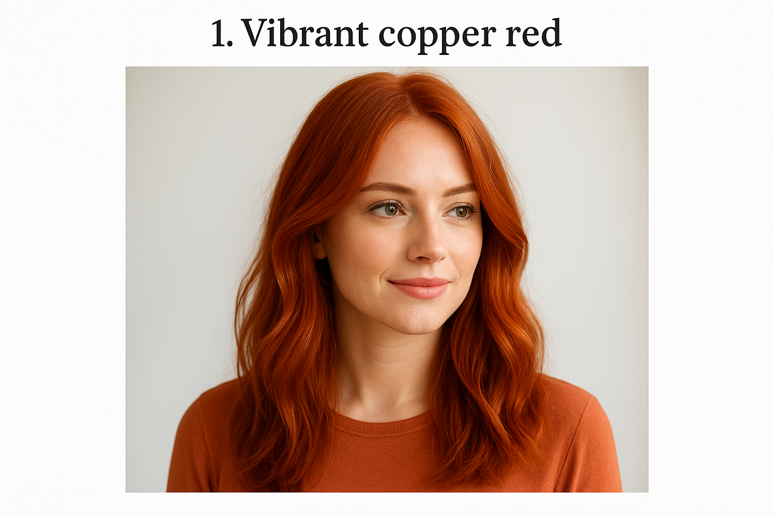 1. Vibrant copper red