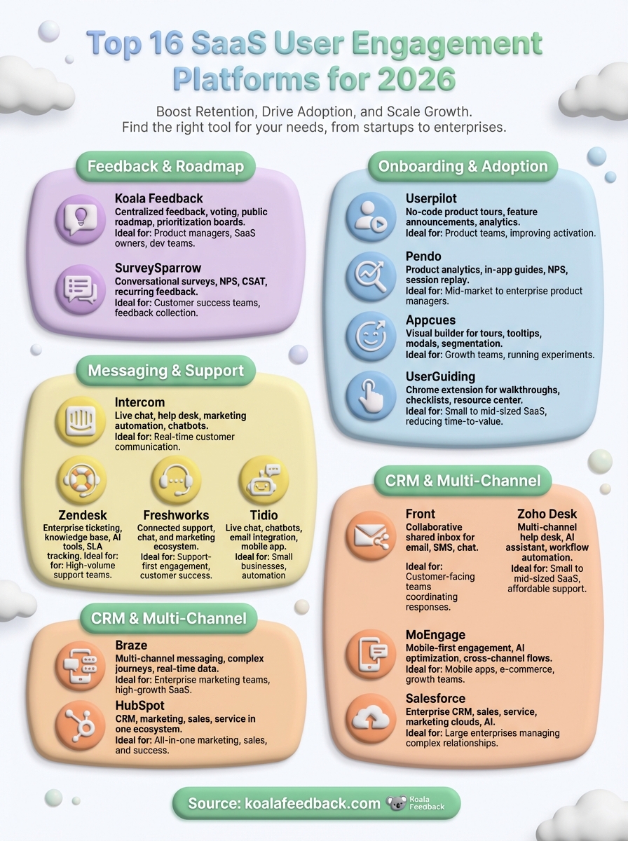 user engagement platform infographic