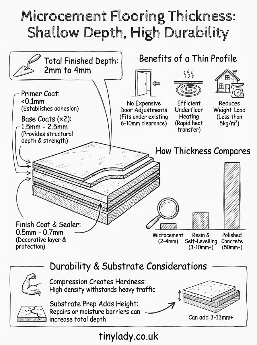 microcement flooring thickness infographic