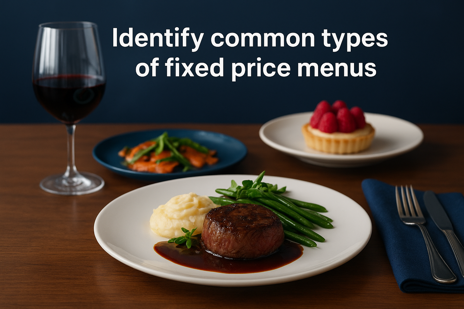 Identify common types of fixed price menus