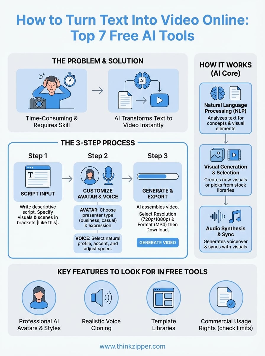 how to turn text into video infographic