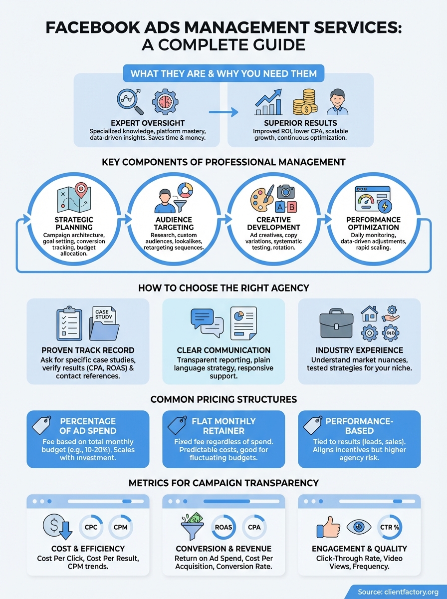 What Are Facebook Ads Management Services? A Complete Guide facebook ads management services infographic