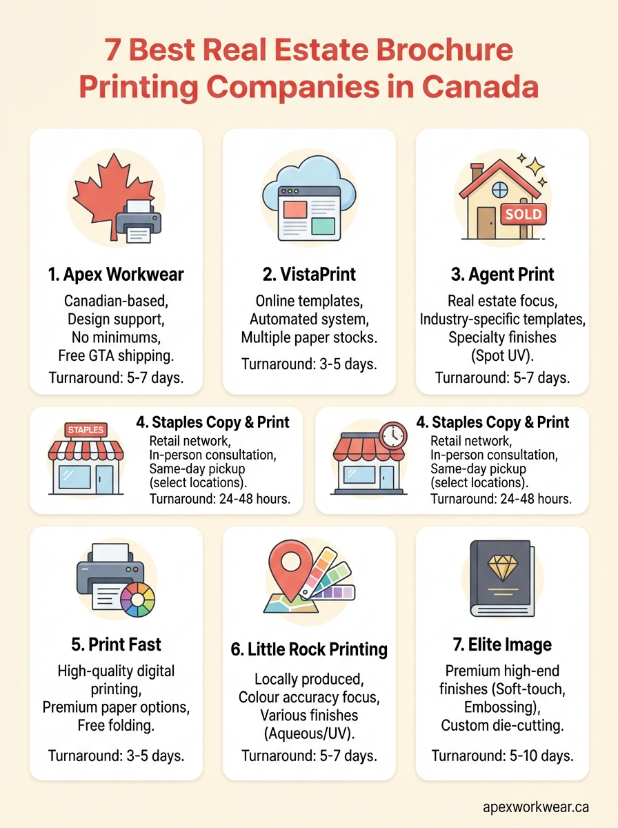 real estate brochure printing infographic