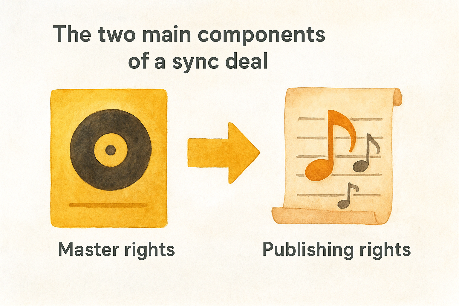 The two main components of a sync deal