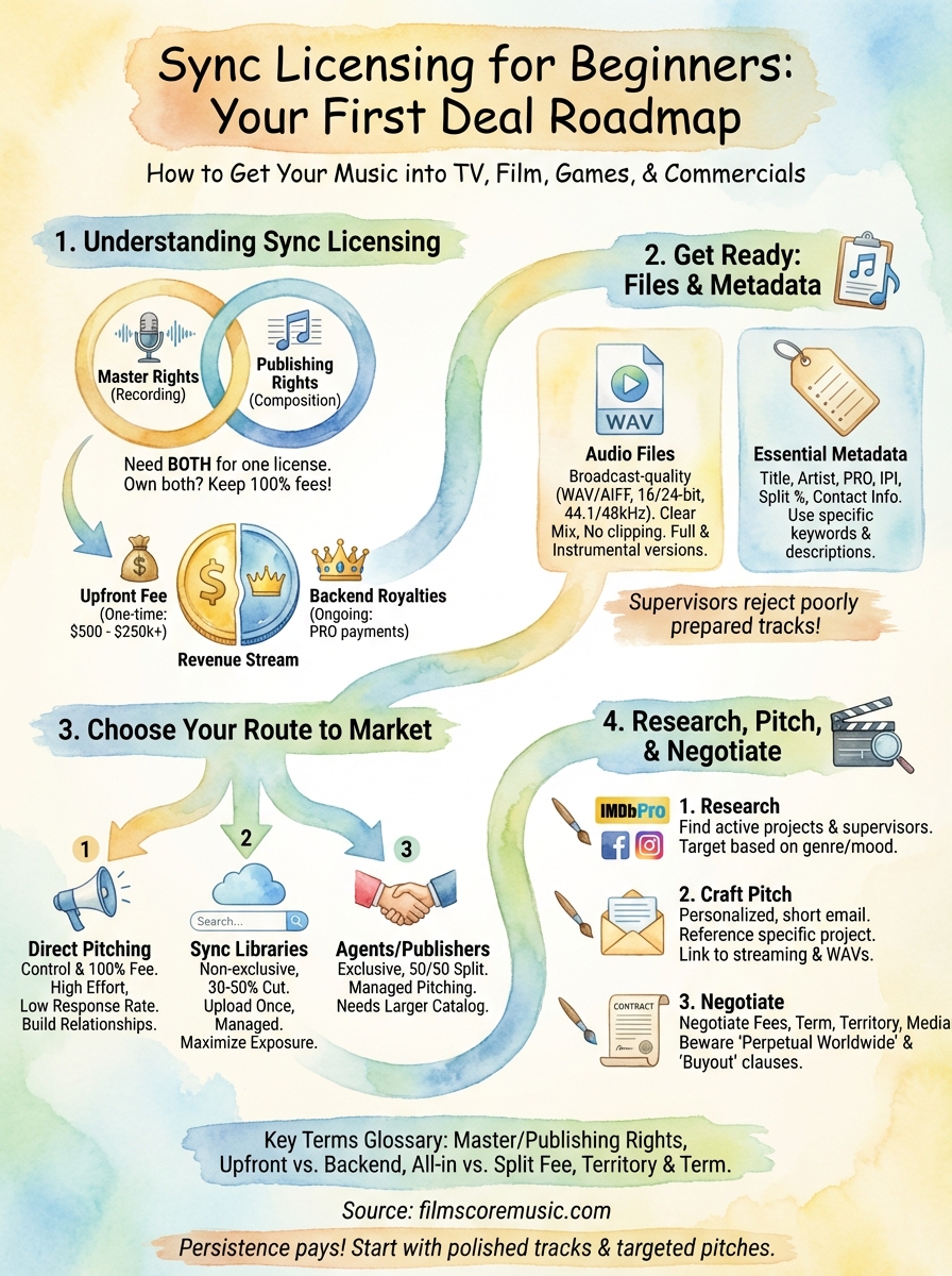 sync licensing for beginners infographic