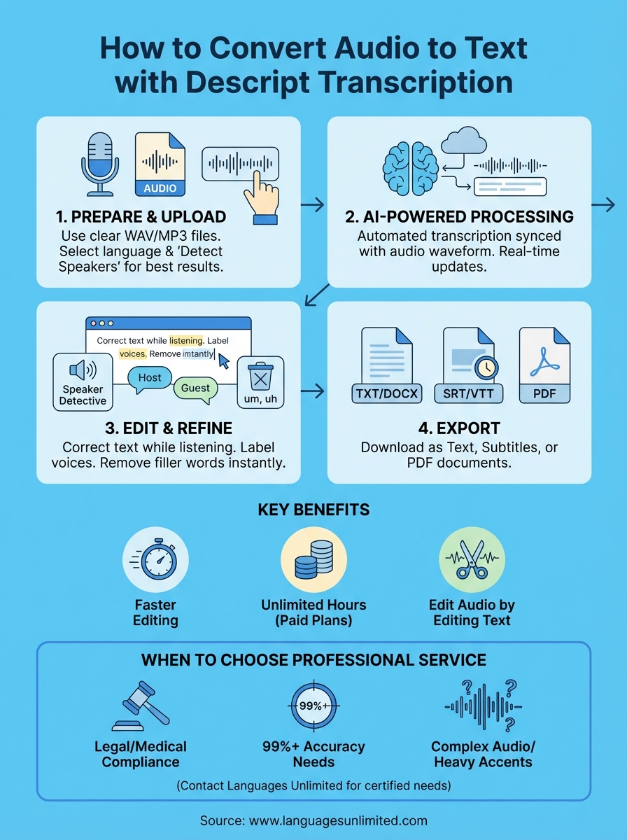 descript transcription infographic