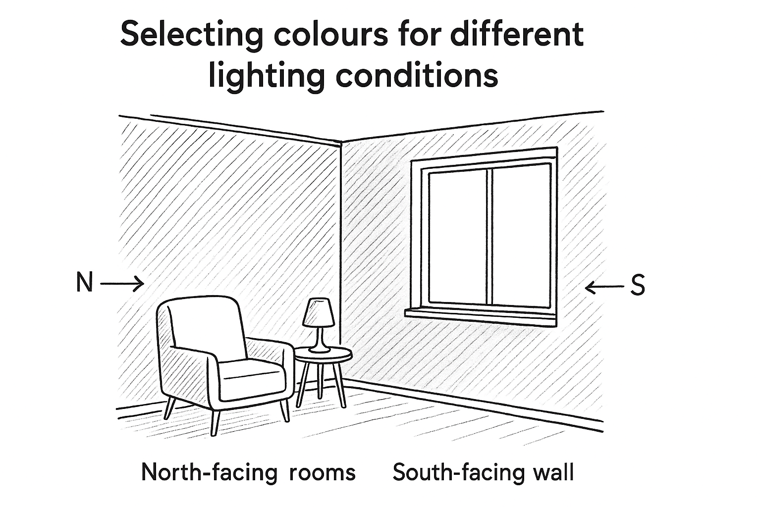 Selecting colours for different lighting conditions