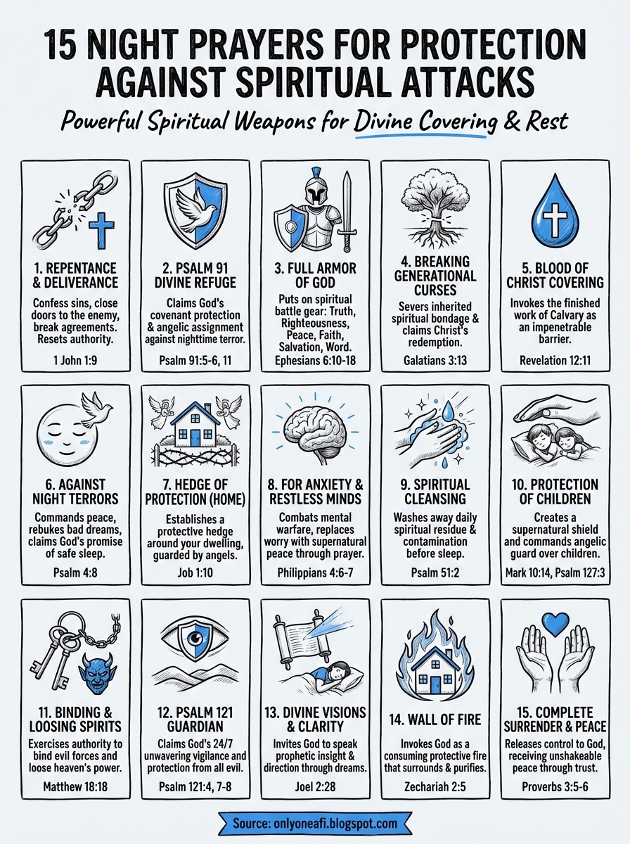 night prayers for protection infographic