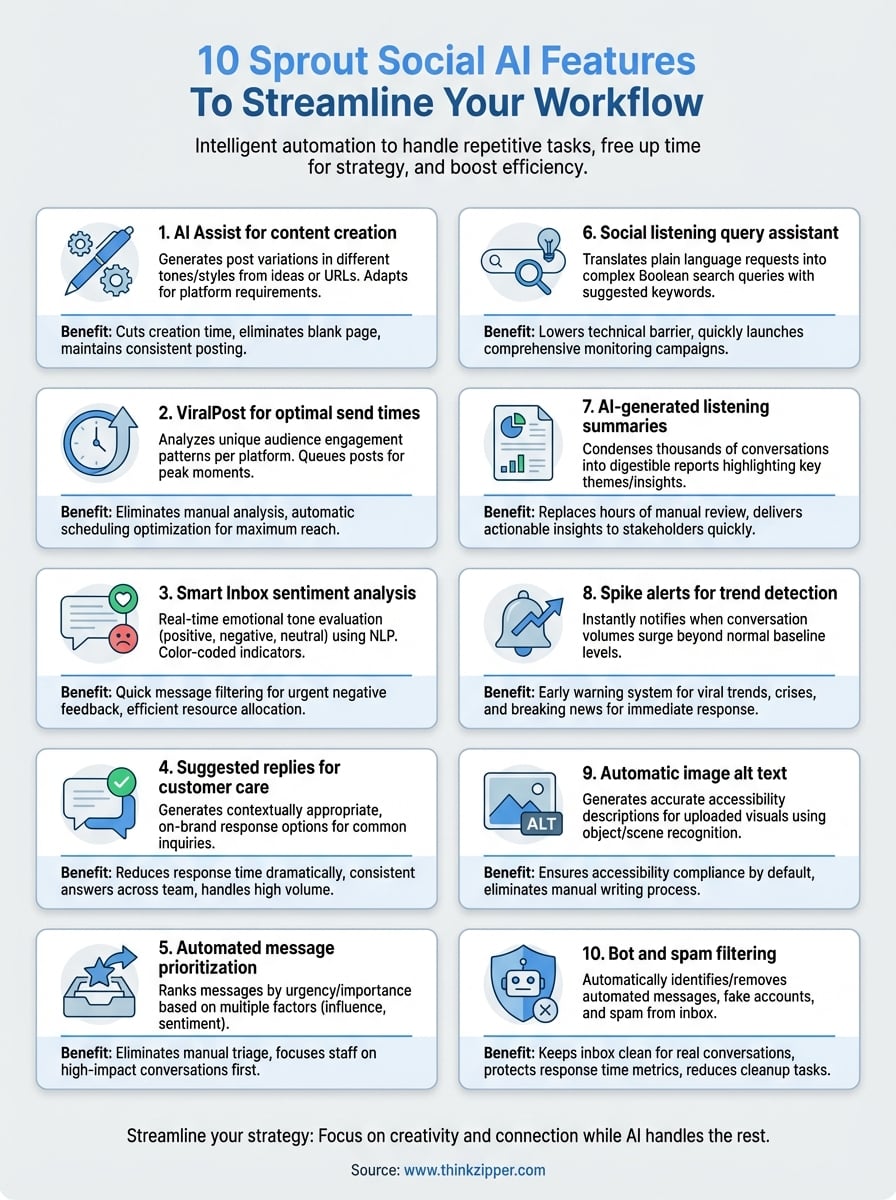 sprout social ai features infographic