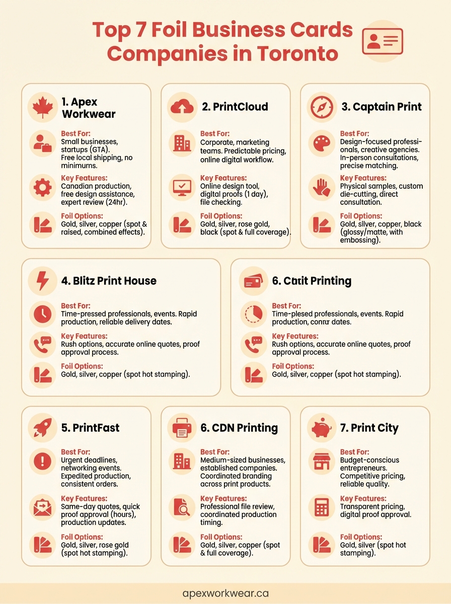 foil business cards toronto infographic