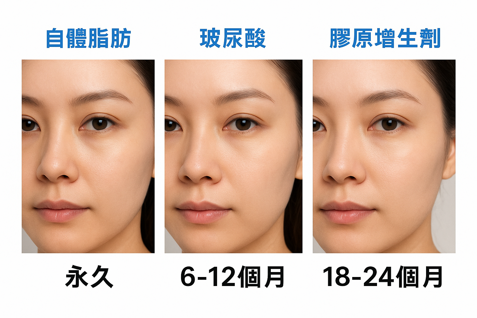 自體脂肪與填充劑的效果及持久度比較