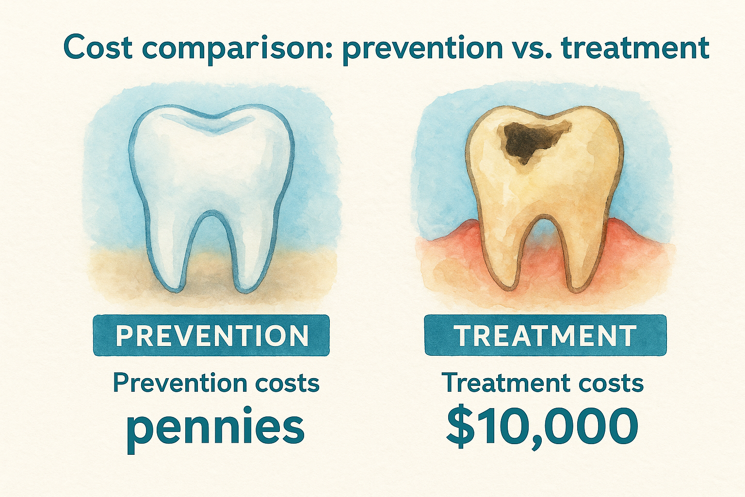 Cost comparison: prevention vs. treatment