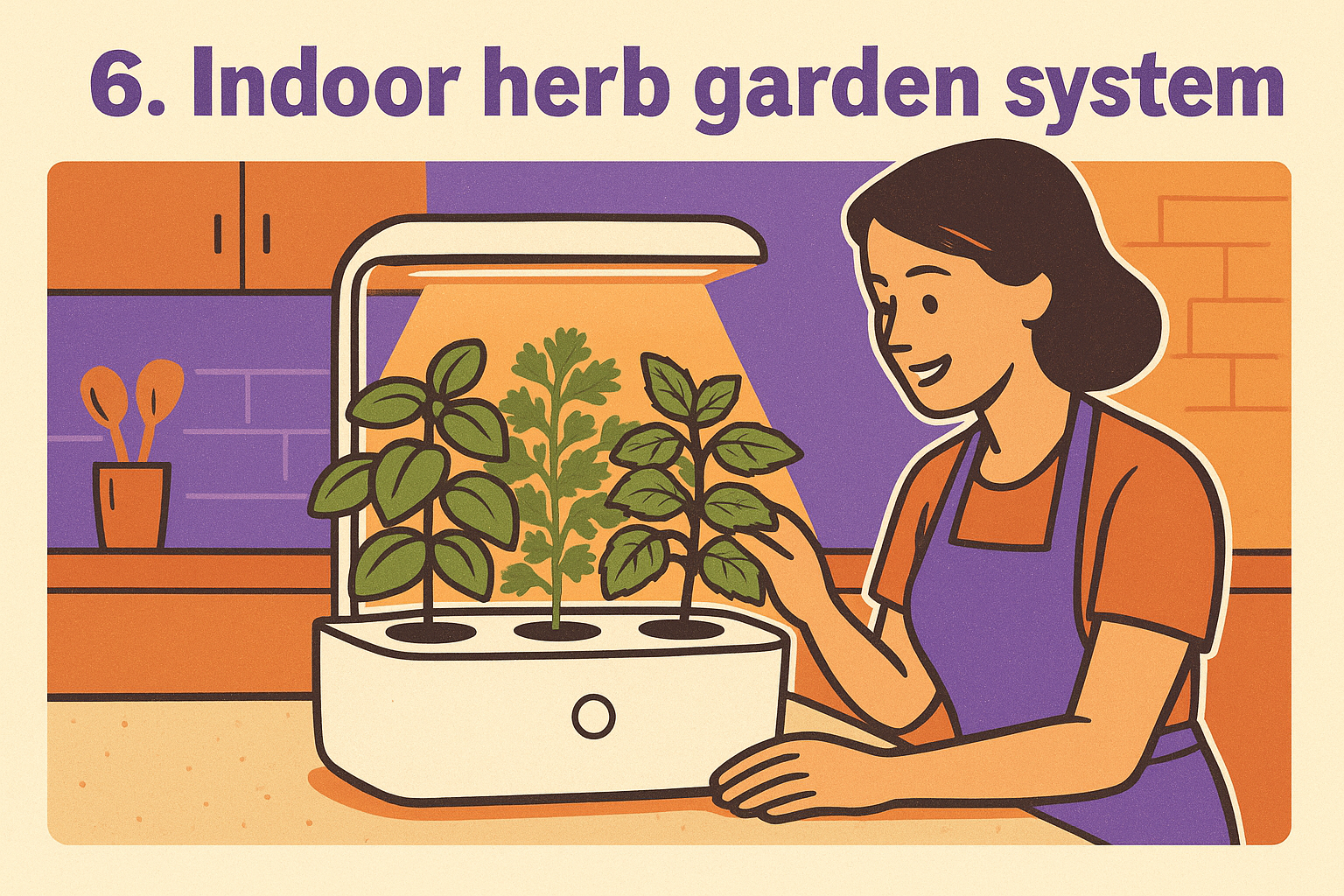 6. Indoor herb garden system