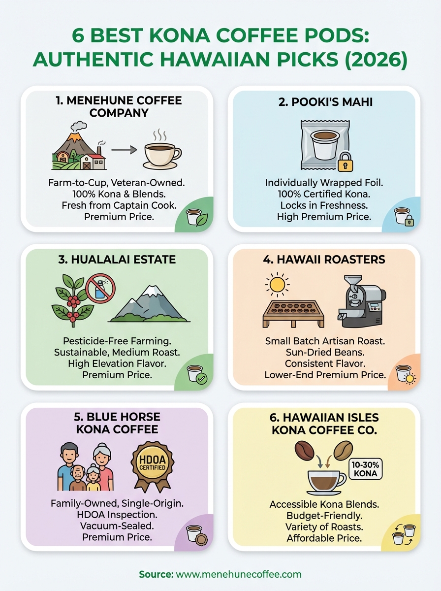 best kona coffee pods infographic