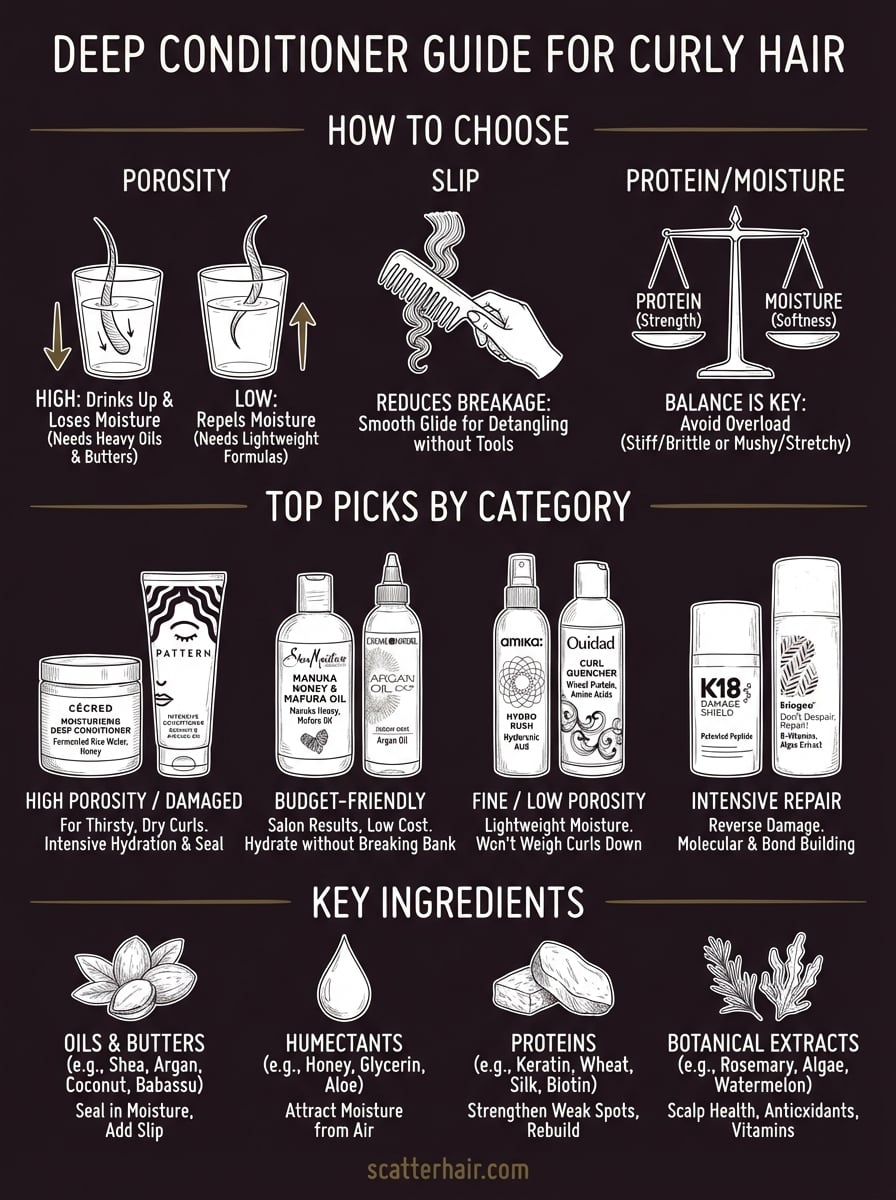 best deep conditioner for curly hair infographic