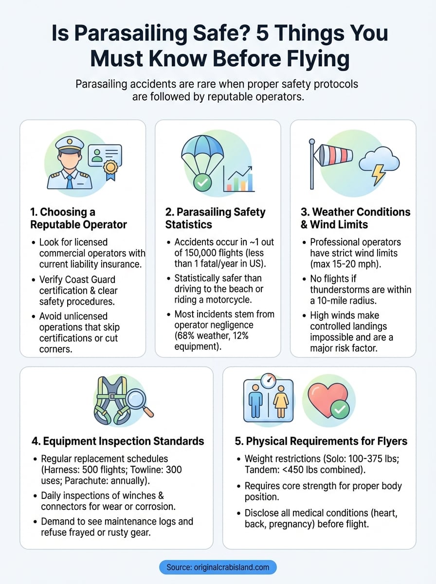 is parasailing safe infographic