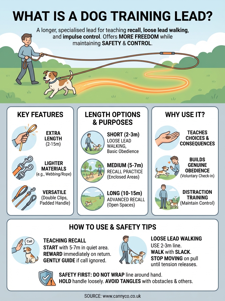 what is a dog training lead infographic