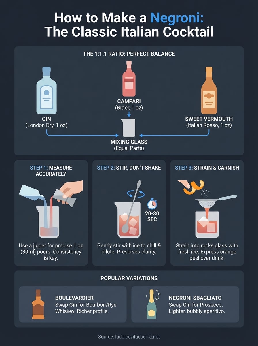 how to make a negroni infographic