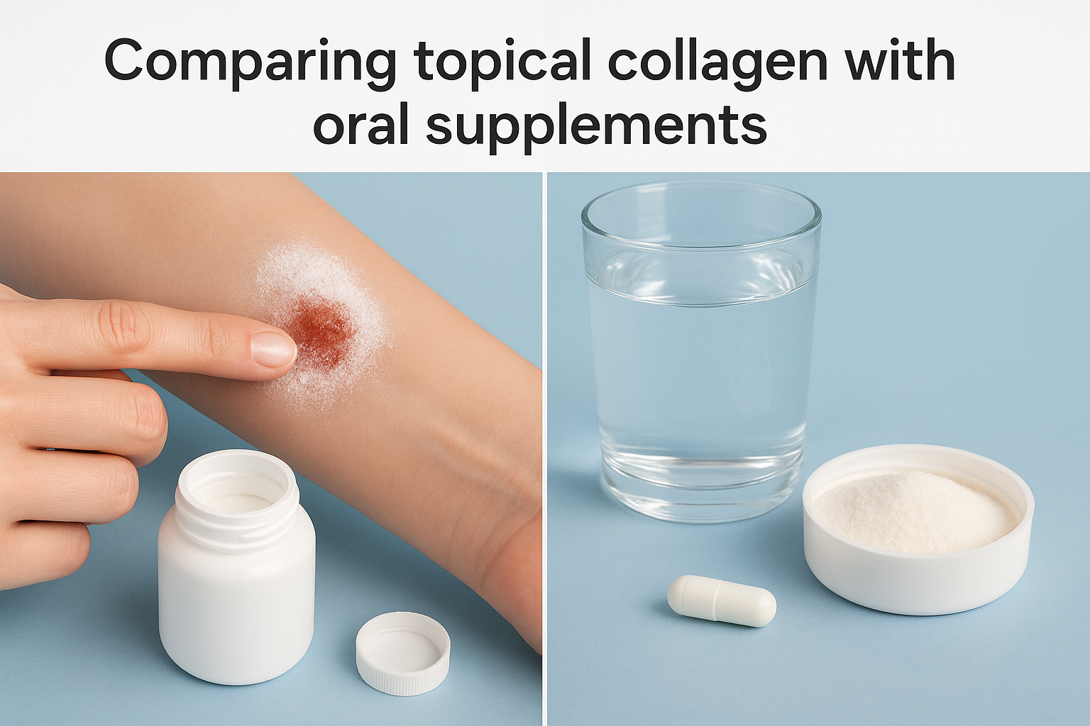 Comparing topical collagen with oral supplements