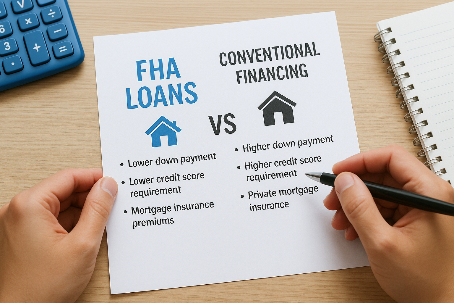 How FHA loans compare to conventional financing