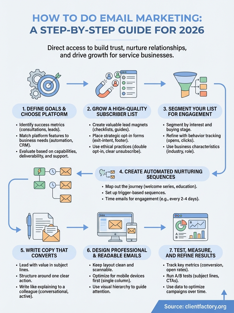how to do email marketing infographic