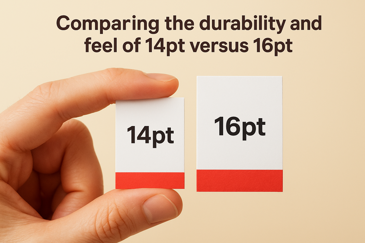 Comparing the durability and feel of 14pt versus 16pt