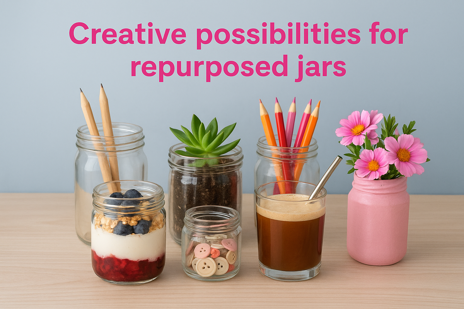 Creative possibilities for repurposed jars