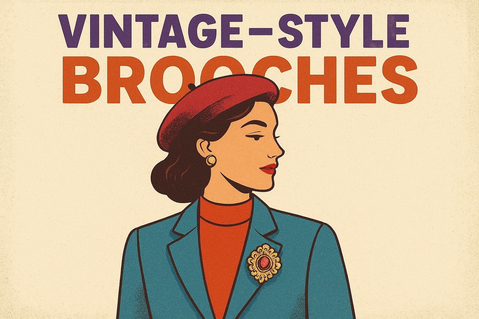 11. Vintage-style brooches
