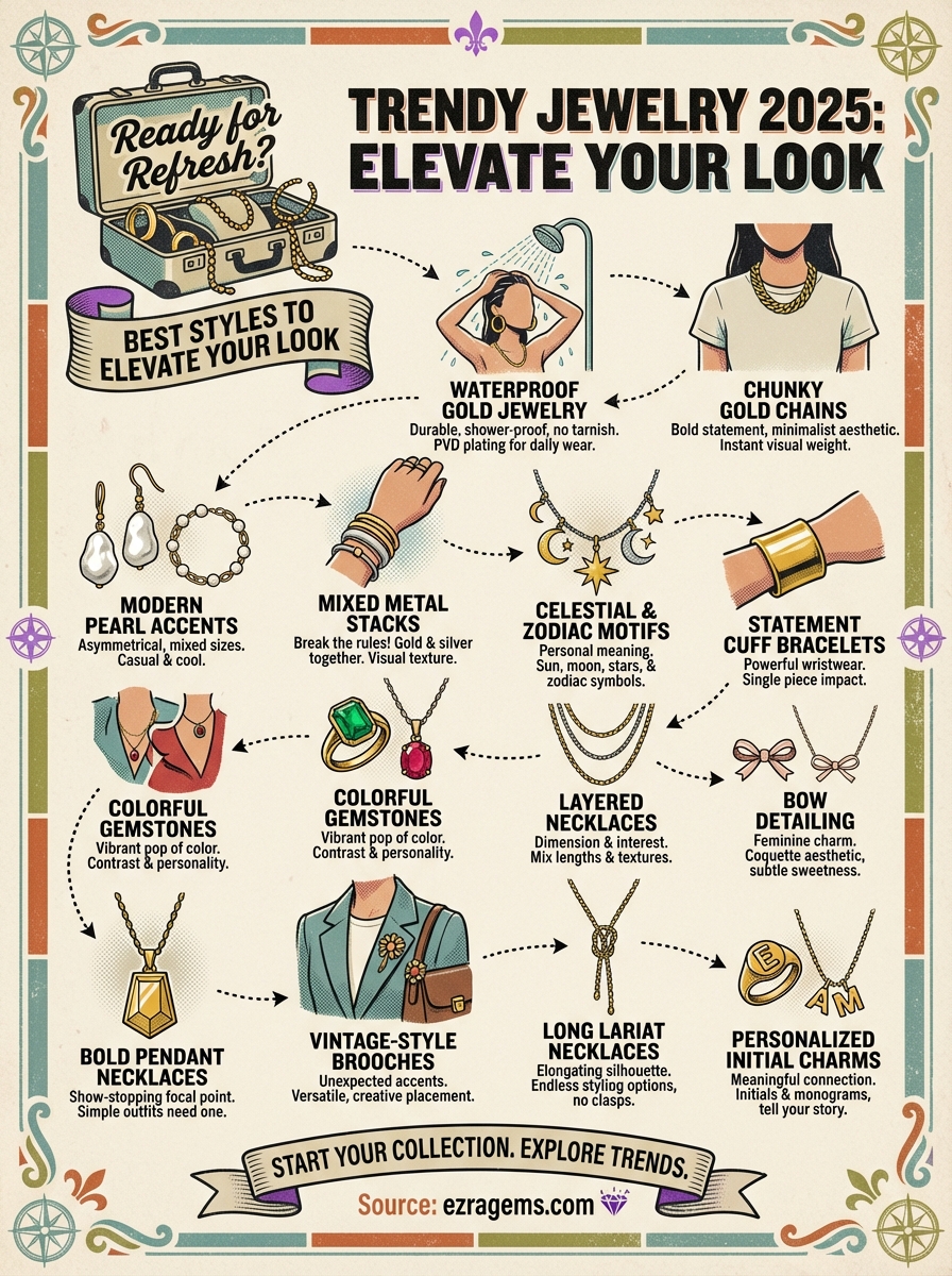 trendy jewelry 2025 infographic