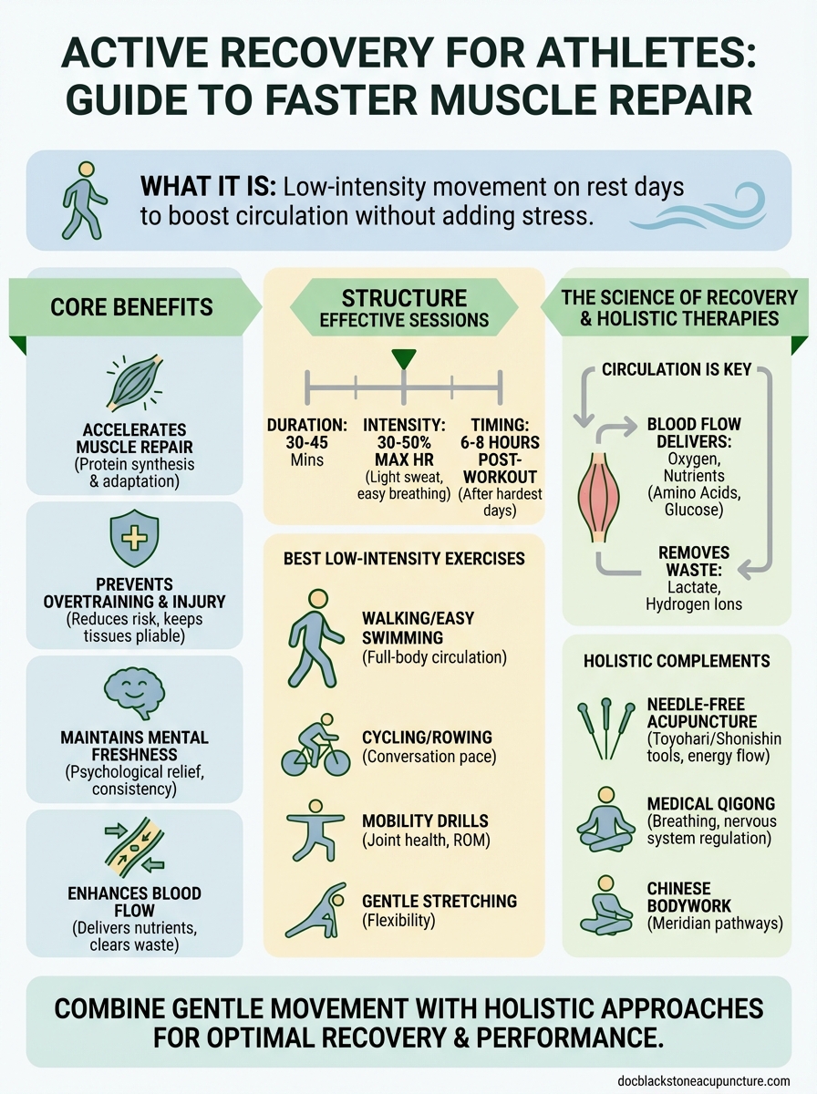 active recovery for athletes infographic
