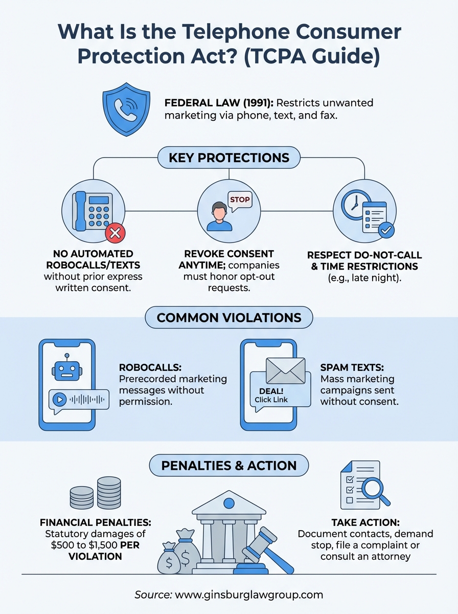 what is the telephone consumer protection act infographic