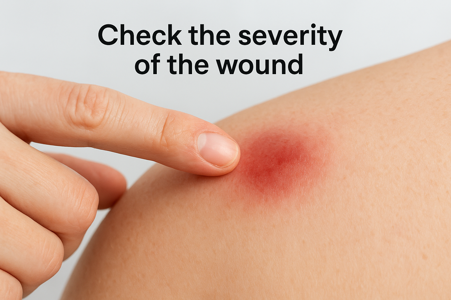 Check the severity of the wound