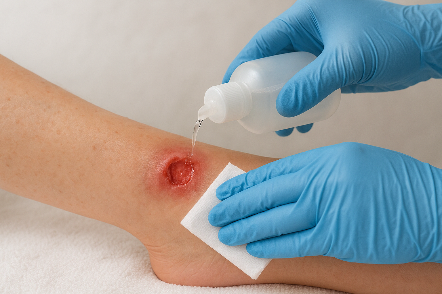 Step 2. Clean and dress the wound