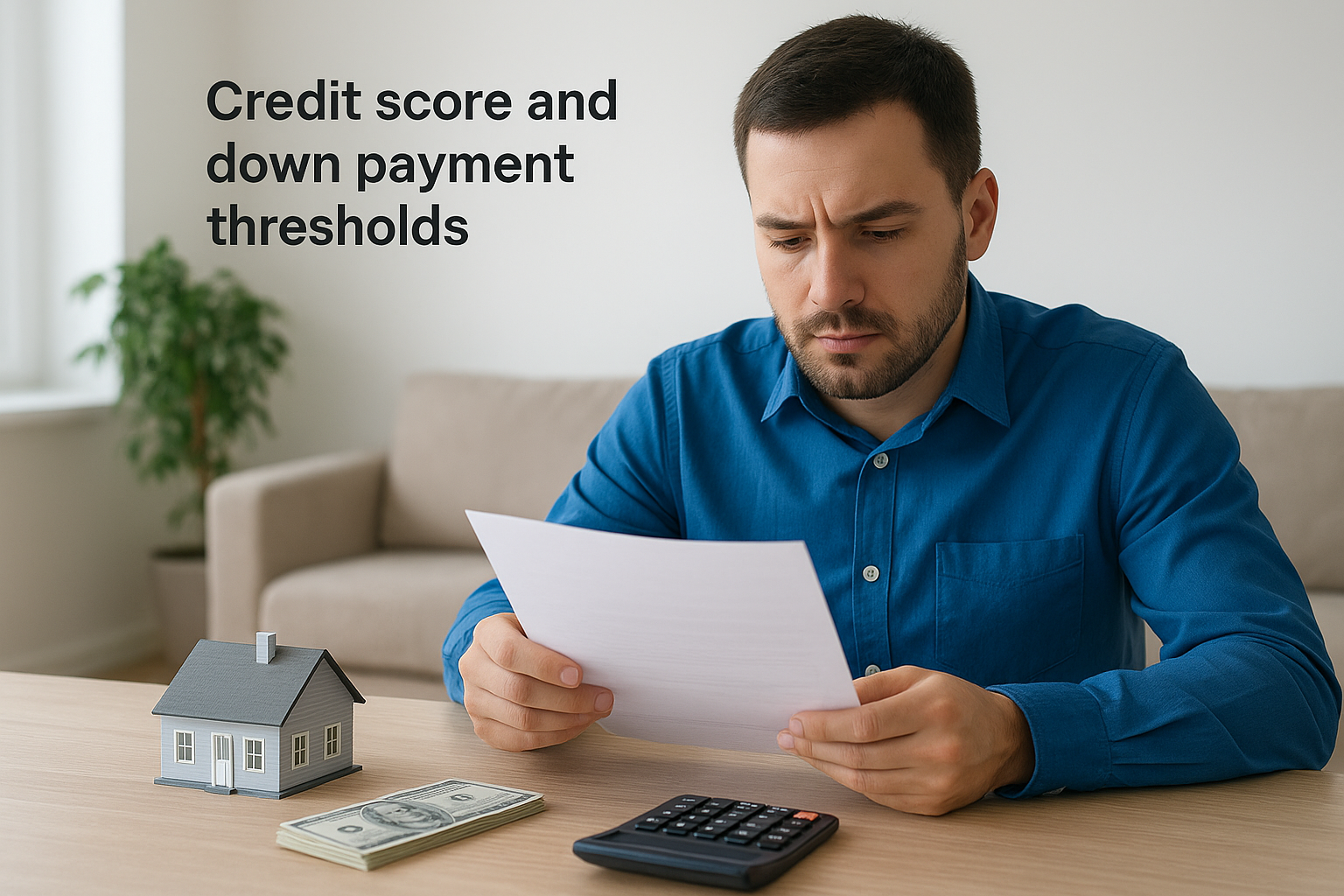 Credit score and down payment thresholds