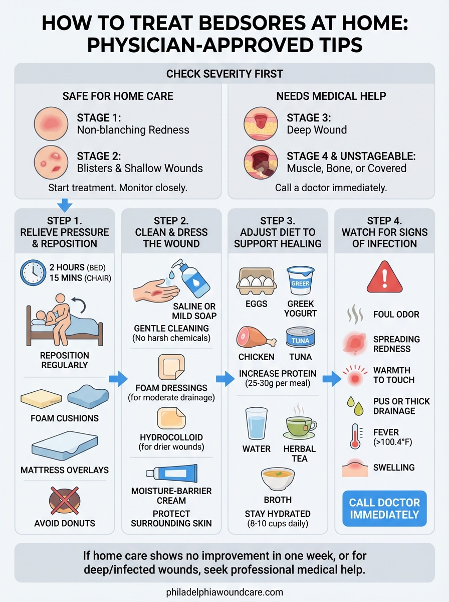 how to treat bedsores at home infographic