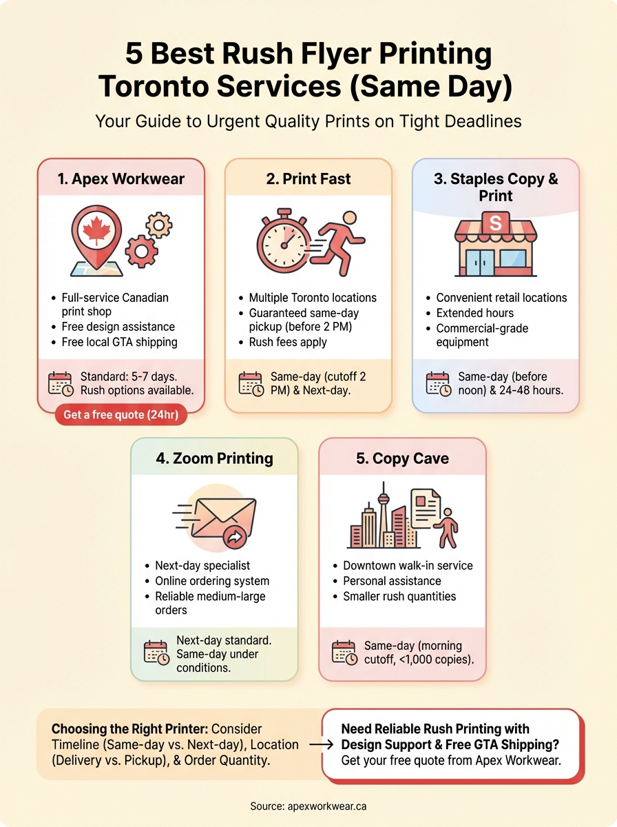 rush flyer printing toronto infographic