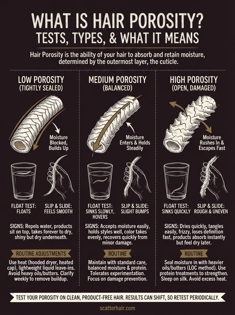 what is hair porosity infographic